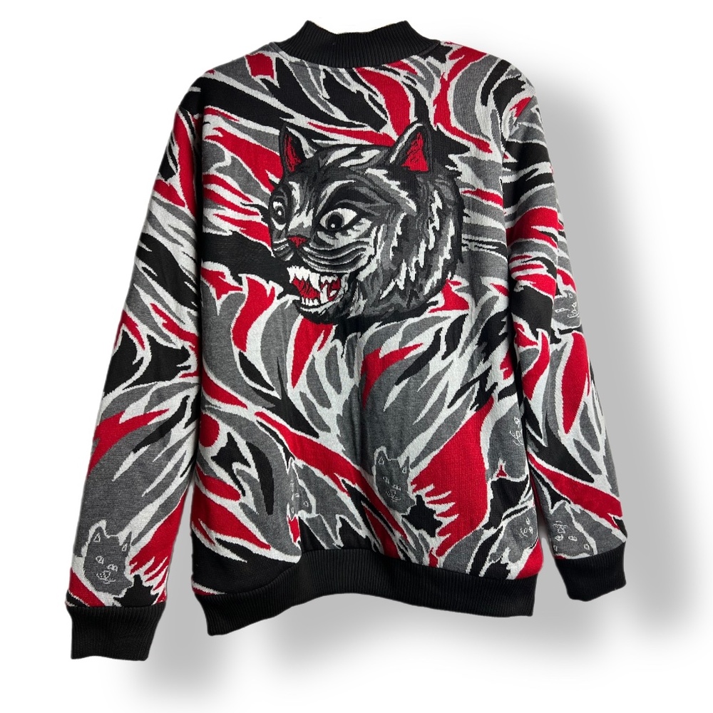 Ripndip/Dolls Kill Tiger Nerm Knit Zip Up/XL